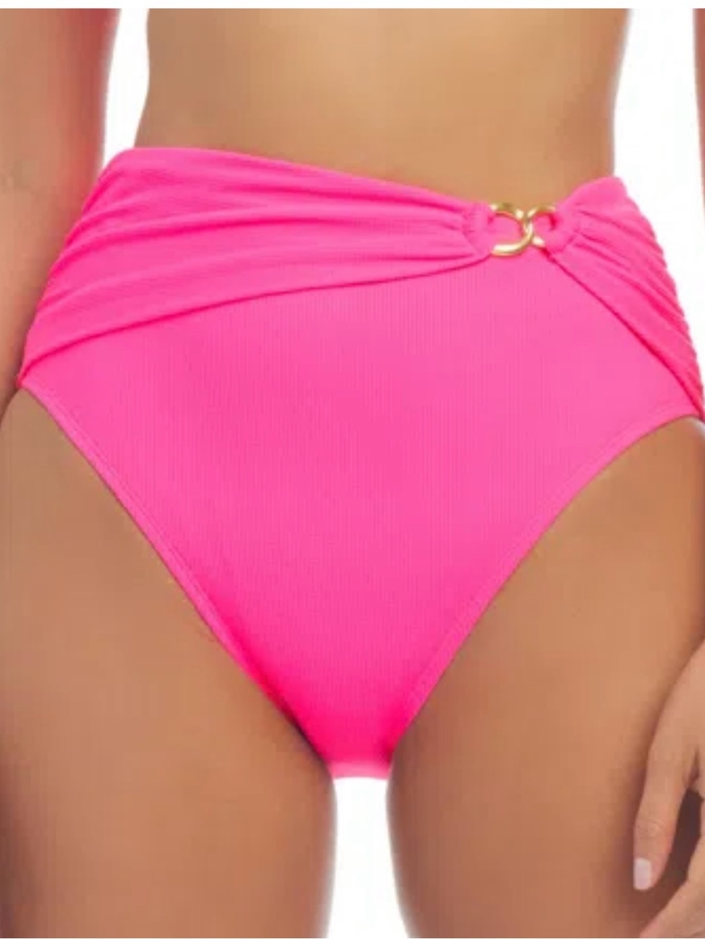 NWT Bleu by Rod Beattie
Women's Ring Hardware High-Waist Bikini Bottoms size 4
